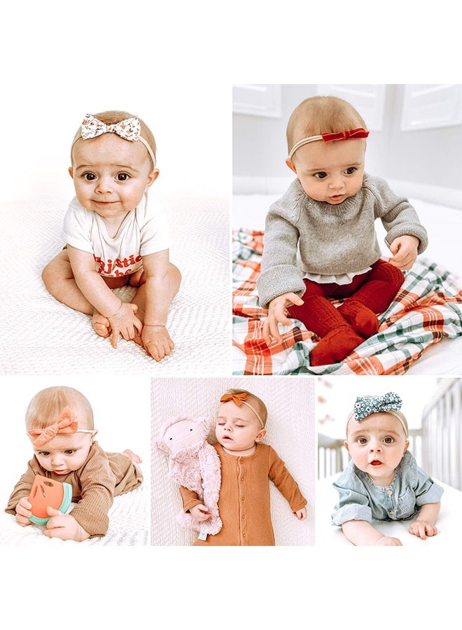 10 PCS Baby Bows Headbands, Trendy Hair Clips With Bow Design, Baby Hair Accessories for Infant Girls Kids - Image 4